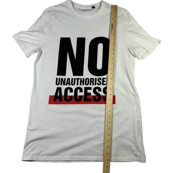 Neil Barrett No Unauthorised Access Mens M White Made in Italy Loose Fit - Picture 4 of 8